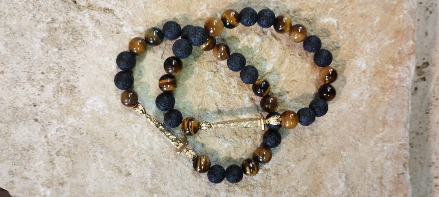 Bracciale Uomo con Antico Chiodo Romano in Bronzo Tech
