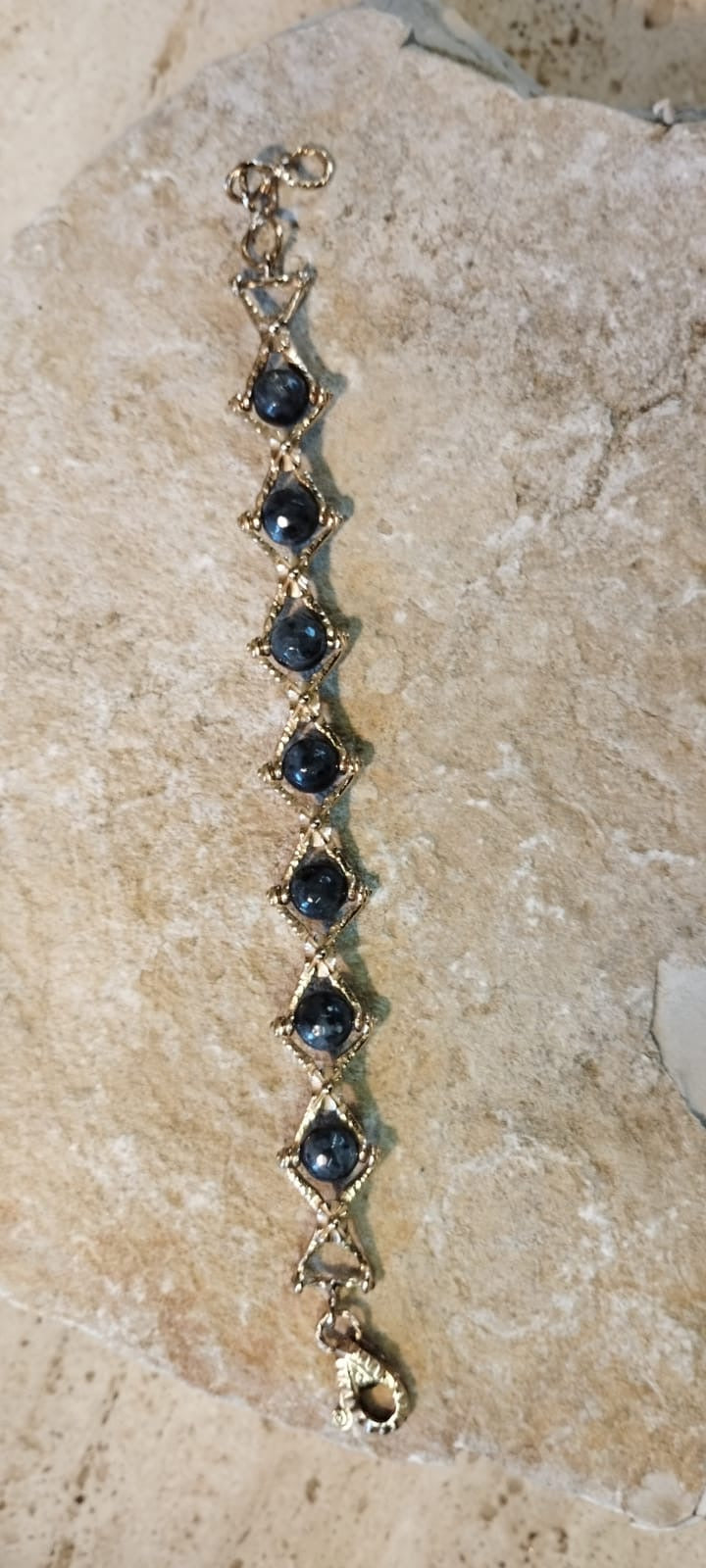 Bracciale Recinzione Romana in Bronzo e Labradorite