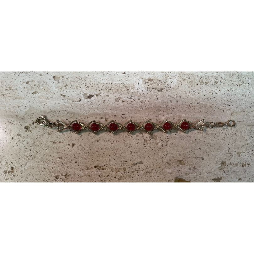 Bracciale Recinzione Romana in Bronzo e Corniola