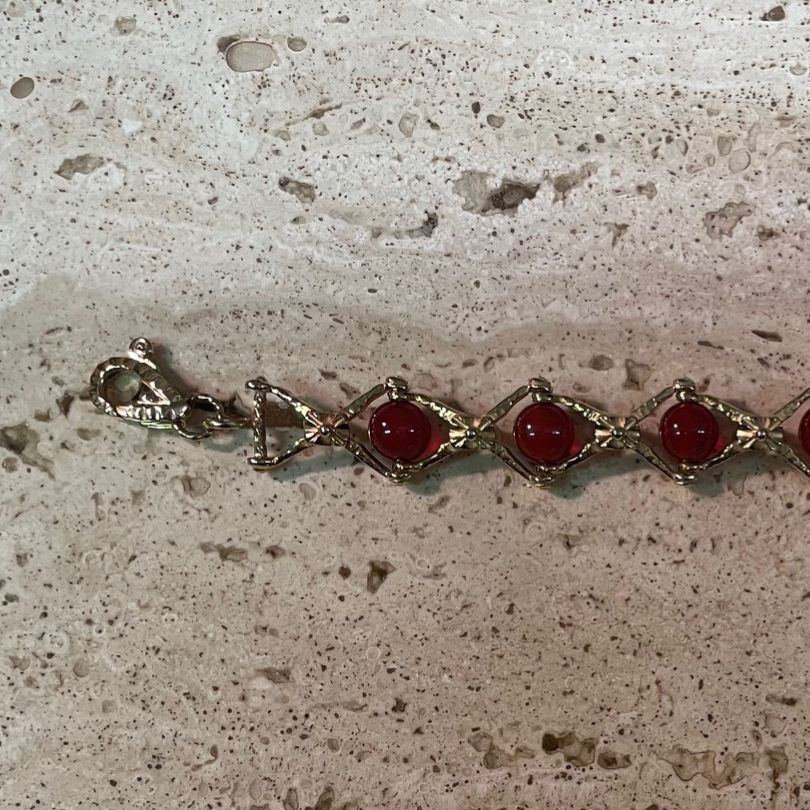 Bracciale Recinzione Romana in Bronzo e Corniola
