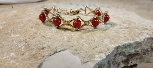 Bracciale Recinzione Romana in Bronzo e Corniola