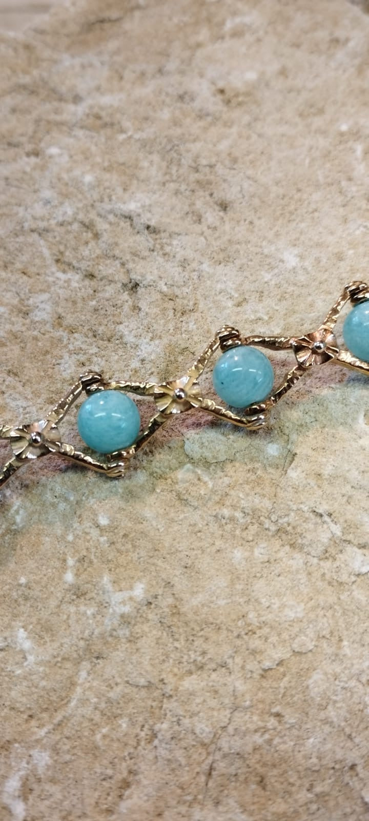 Bracciale Recinzione Romana in Bronzo e Amazzonite
