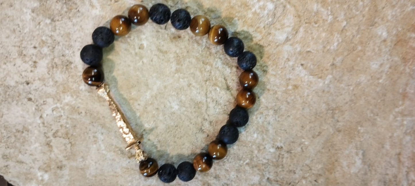Bracciale Uomo con Antico Chiodo Romano in Bronzo Tech