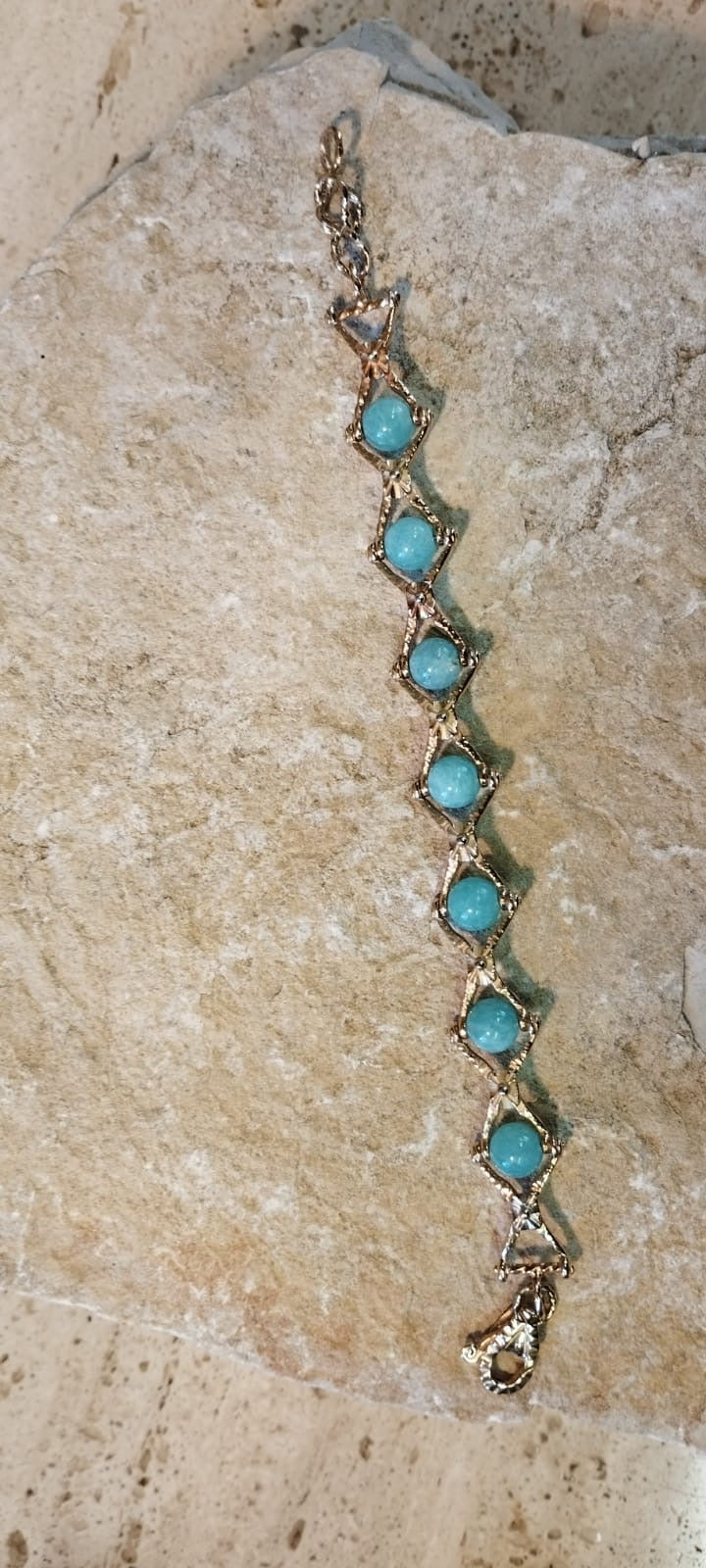 Bracciale Recinzione Romana in Bronzo e Amazzonite