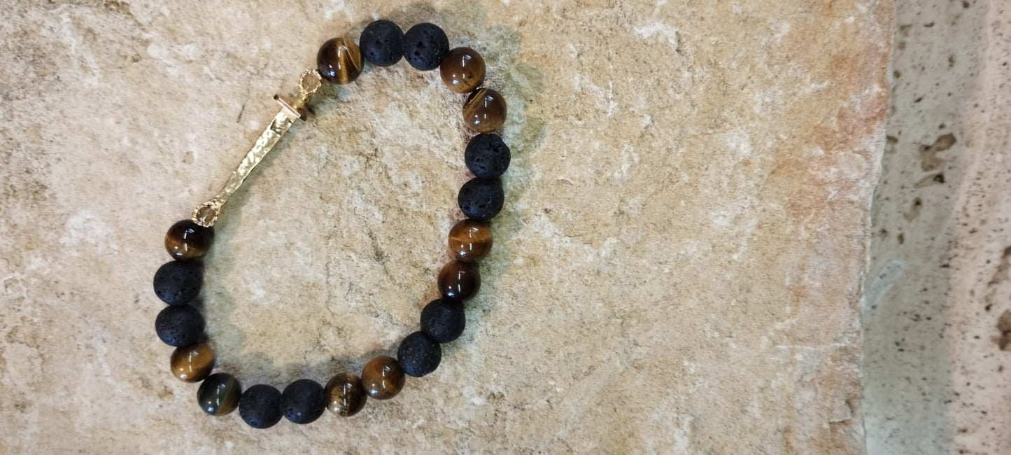 Bracciale Uomo con Antico Chiodo Romano in Bronzo Tech